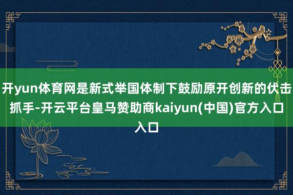 开yun体育网是新式举国体制下鼓励原开创新的伏击抓手-开云平台皇马赞助商kaiyun(中国)官方入口