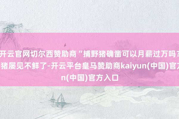 开云官网切尔西赞助商“捕野猪确凿可以月薪过万吗？”“野猪屡见不鲜了-开云平台皇马赞助商kaiyun(中国)官方入口